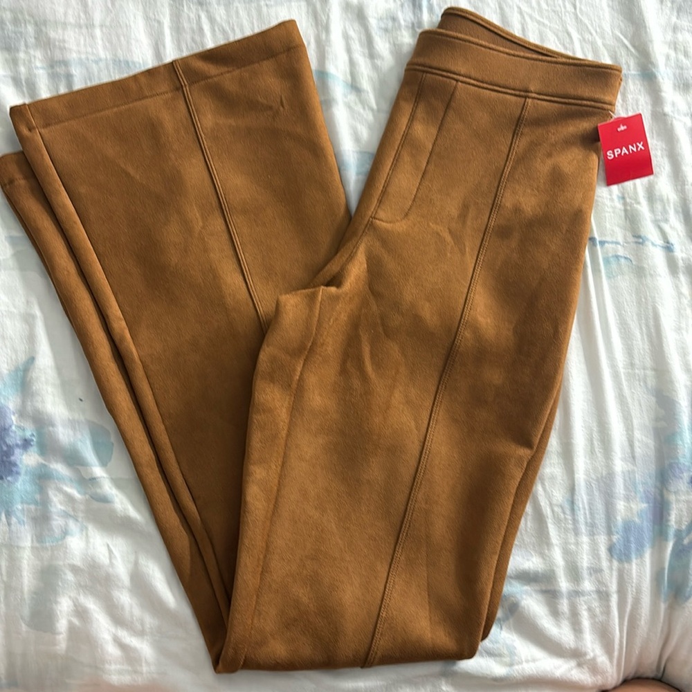 SPANX Boot Cut & Flare Pants in Camel Brown